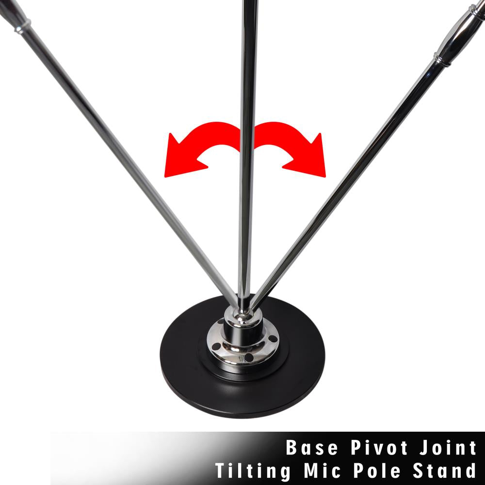 Pyle Classic Retro Vintage Style Microphone and Swing Stand, Silver (Open Box) - VMInnovations