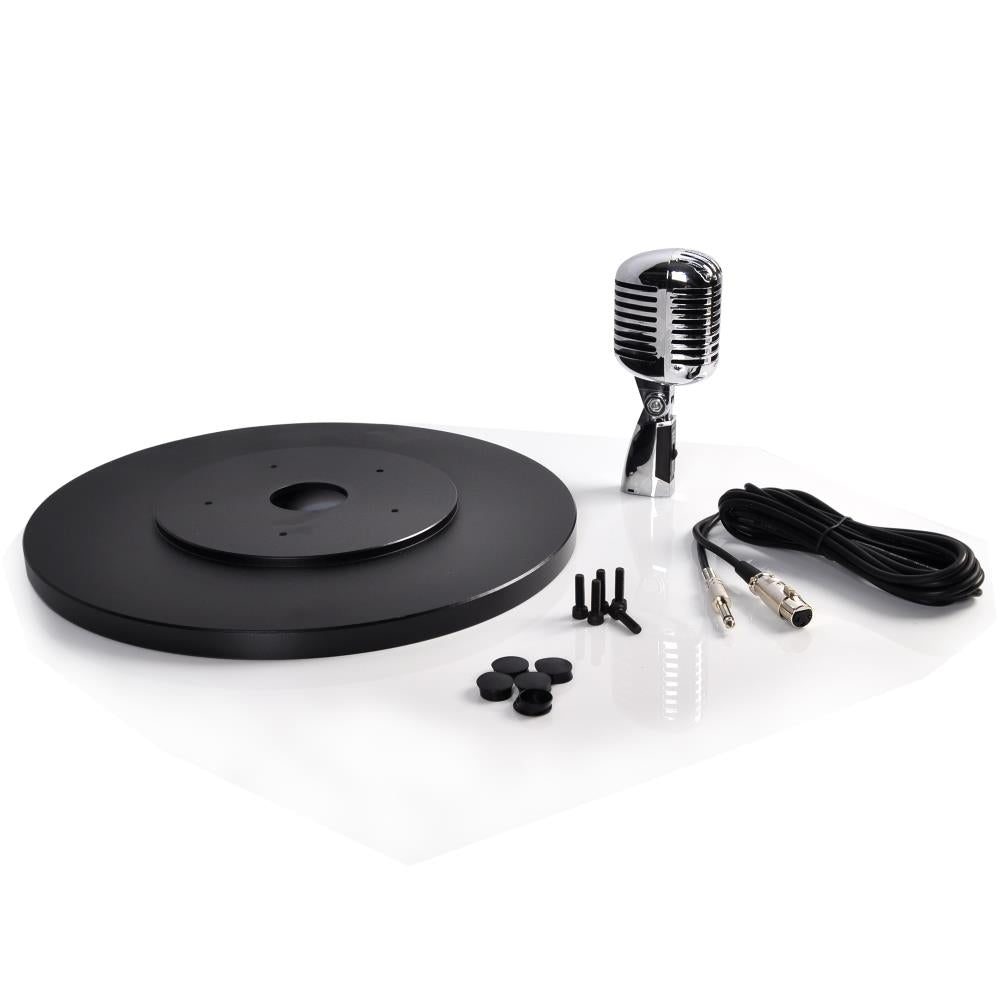 Pyle Classic Retro Vintage Style Microphone and Swing Stand, Silver (Open Box) - VMInnovations