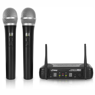 Pyle PDWM3375.5 Professional Wireless Handheld Microphone Band Receiver System (2 Pack)
