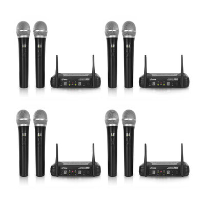 Pyle PDWM3375.5 Professional Wireless Handheld Microphone Band Receiver System (4 Pack)