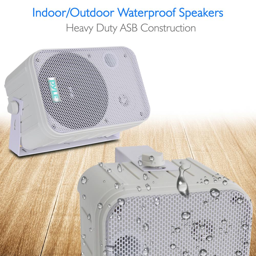 Pyle Home PDWR50W 6.5 Inch 500W Indoor/Outdoor Waterproof Deck Speakers (4 Pack)