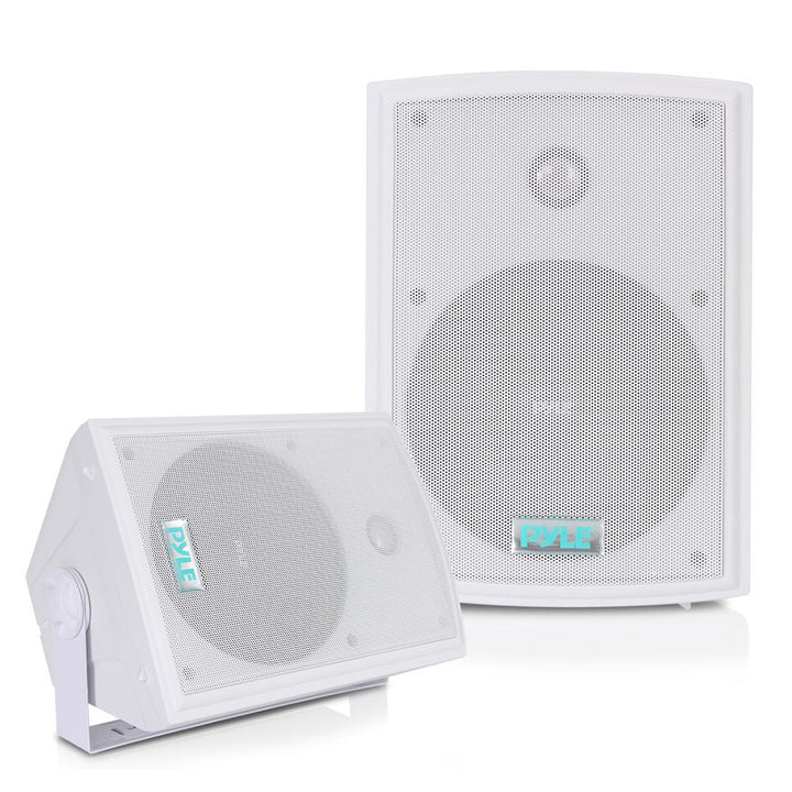 Pyle PDWR63 Waterproof Indoor Outdoor 6.5" 350W Speaker System, White (2 Pack) - VMInnovations