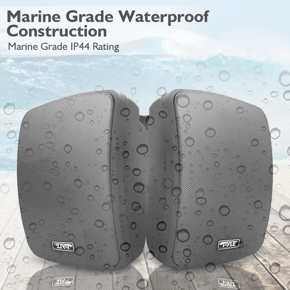 Pyle Audio 6.5 Inch Waterproof Bluetooth Indoor & Outdoor Speaker, Black (Pair)