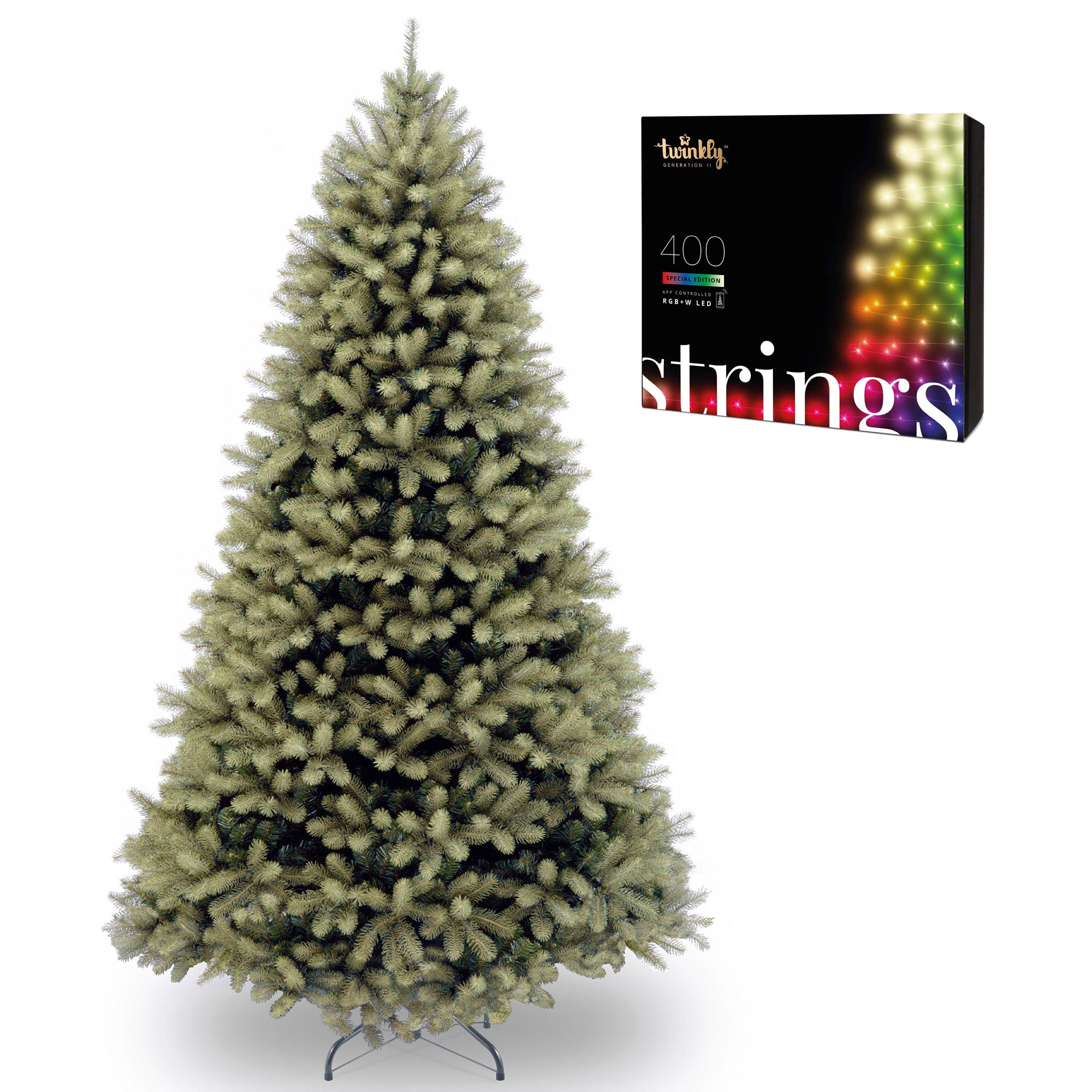 National Tree Company Downswept Douglas 7 Foot Christmas Tree & Color Lights