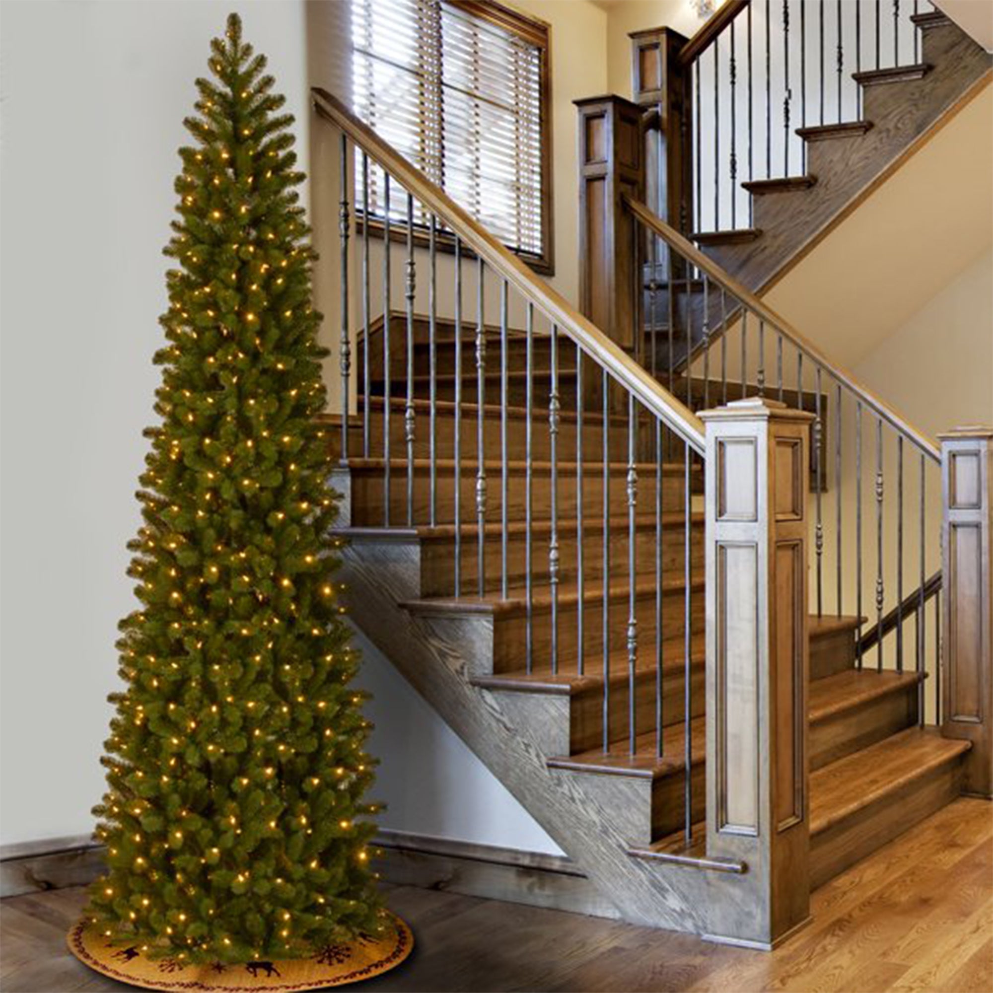 National Tree Company Downswept Slim Fir 12' Christmas Tree Lights (For Parts) - VMInnovations