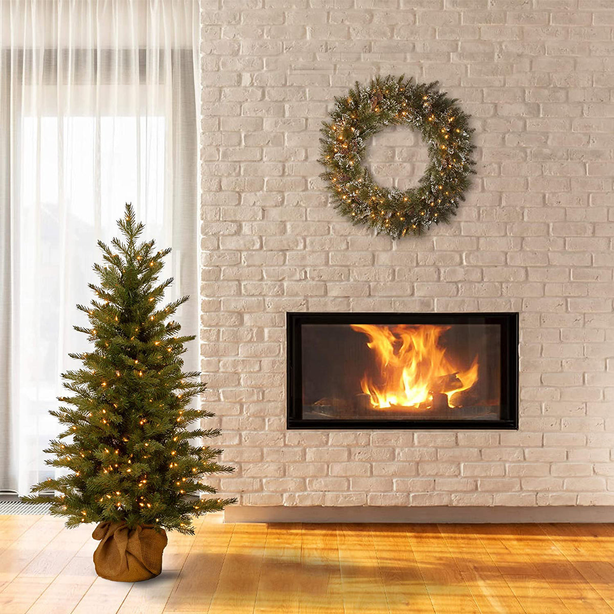 National Tree Company Nordic Spruce 4' Clear Prelit Artificial Christmas Tree
