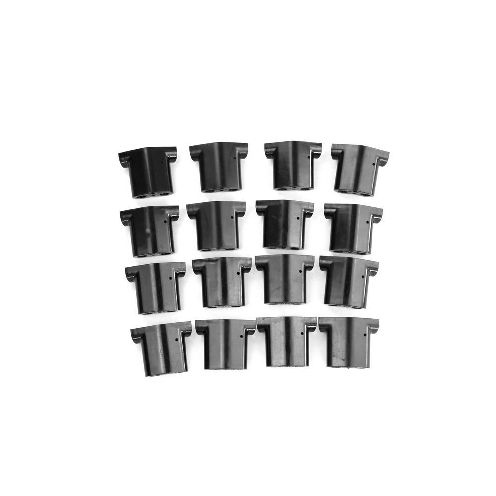 Advantek Black Replacement Vinyl Panel Connectors Pet Gazebo, 16 Pack (Open Box)