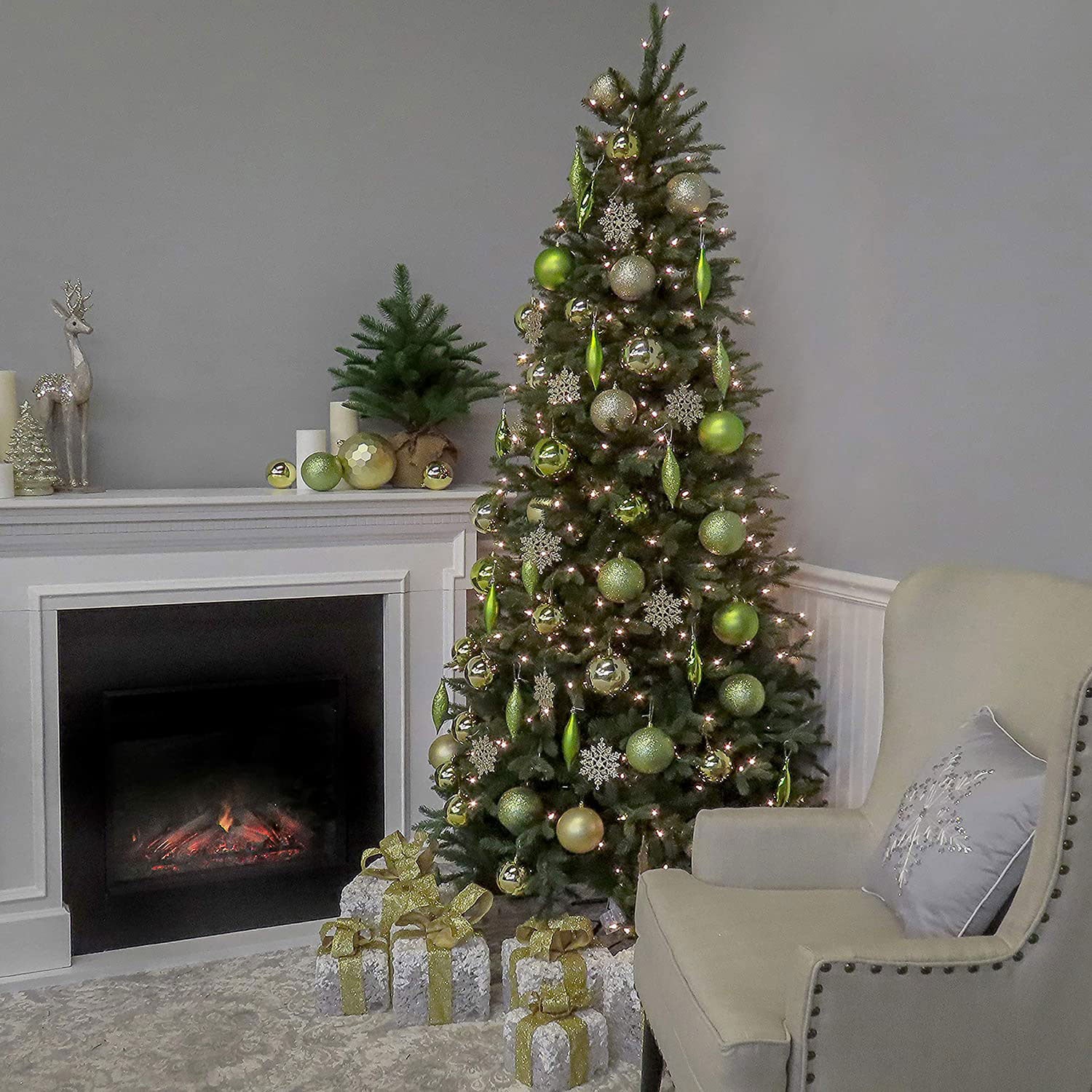 National Tree Company Feel Real 9' Artificial Christmas Tree w/ Lights (Used) - VMInnovations