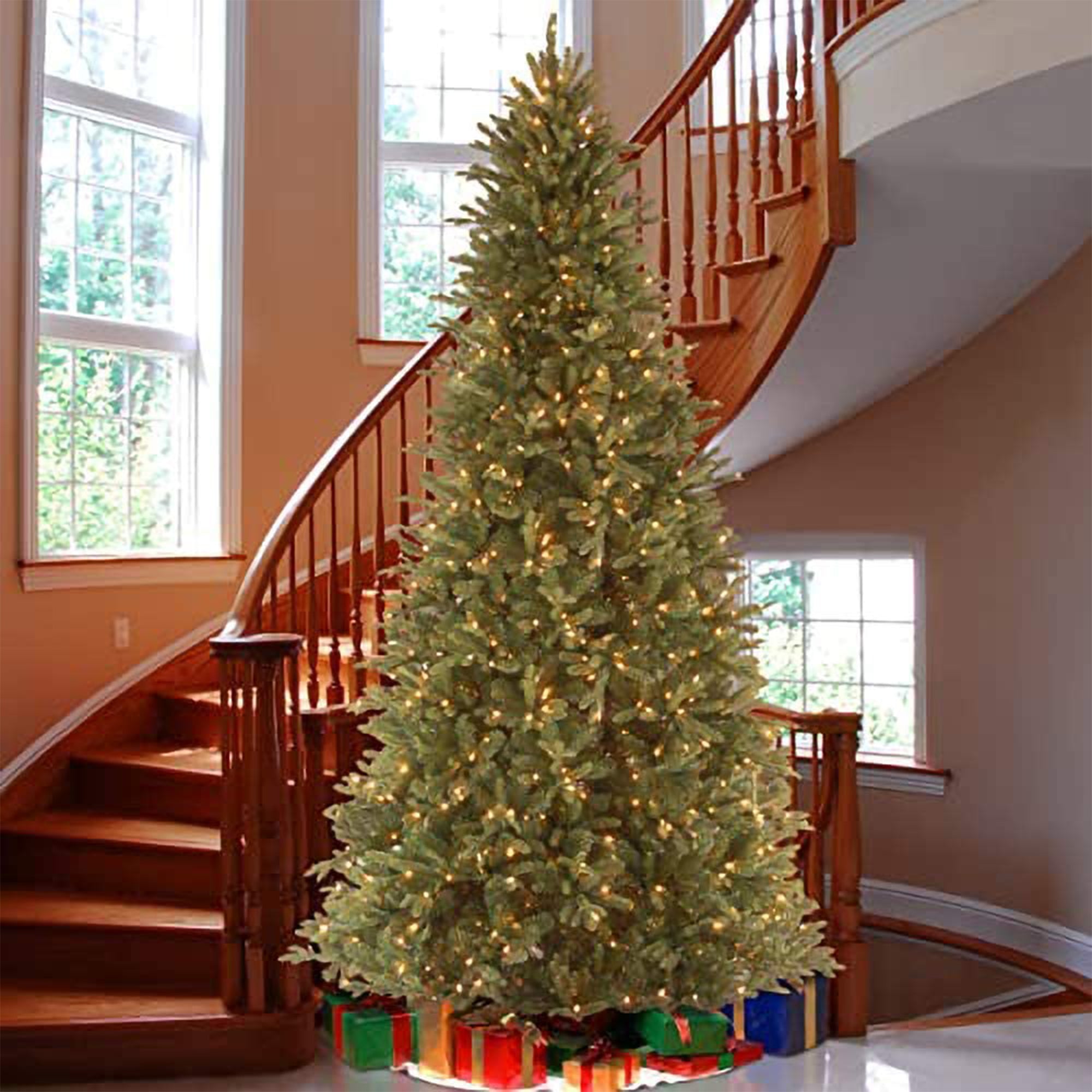 National Tree Company Feel Real 9' Artificial Christmas Tree w/ Lights (Used) - VMInnovations