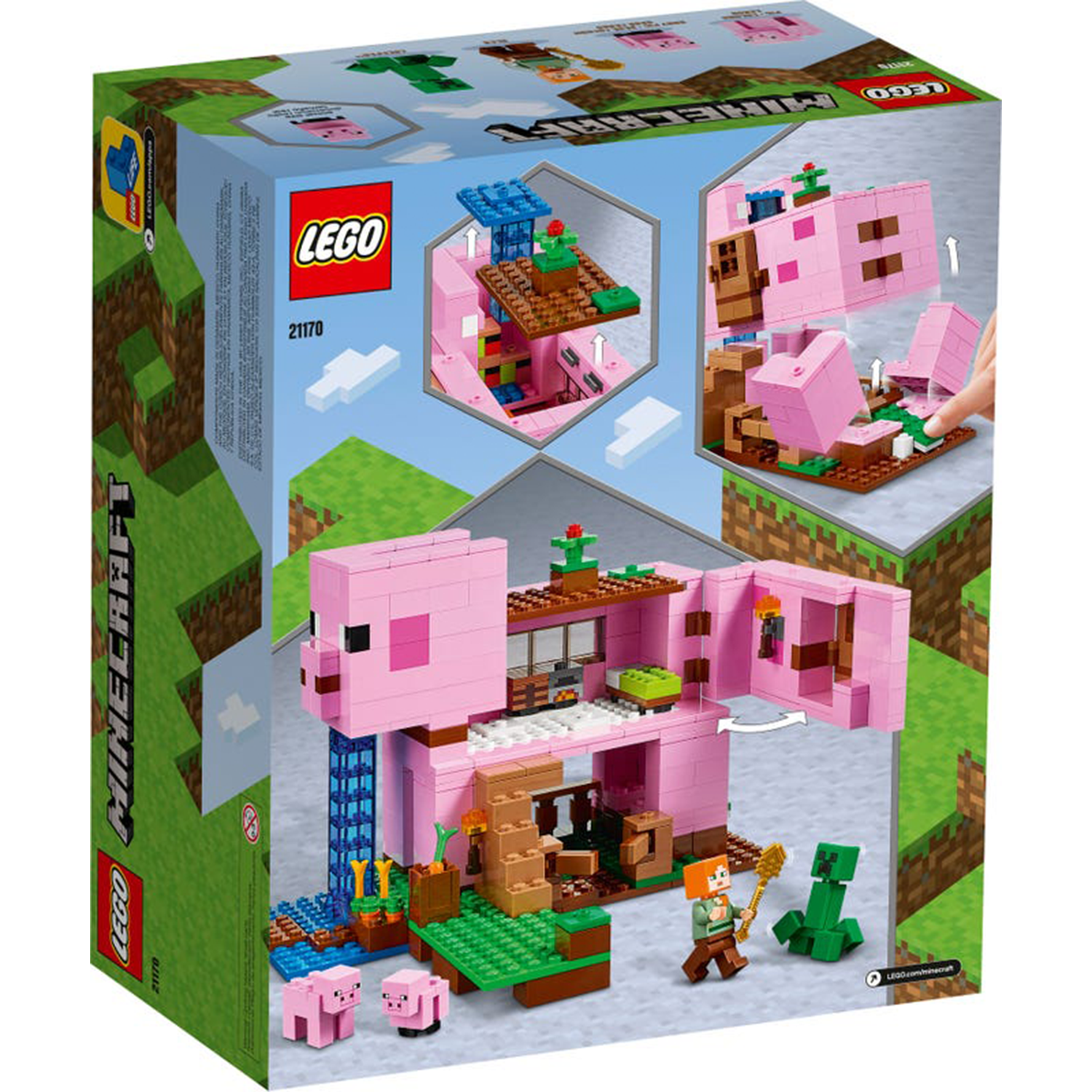 LEGO Minecraft The Pig House Kid's Building Kit Playset (490 Pieces)
