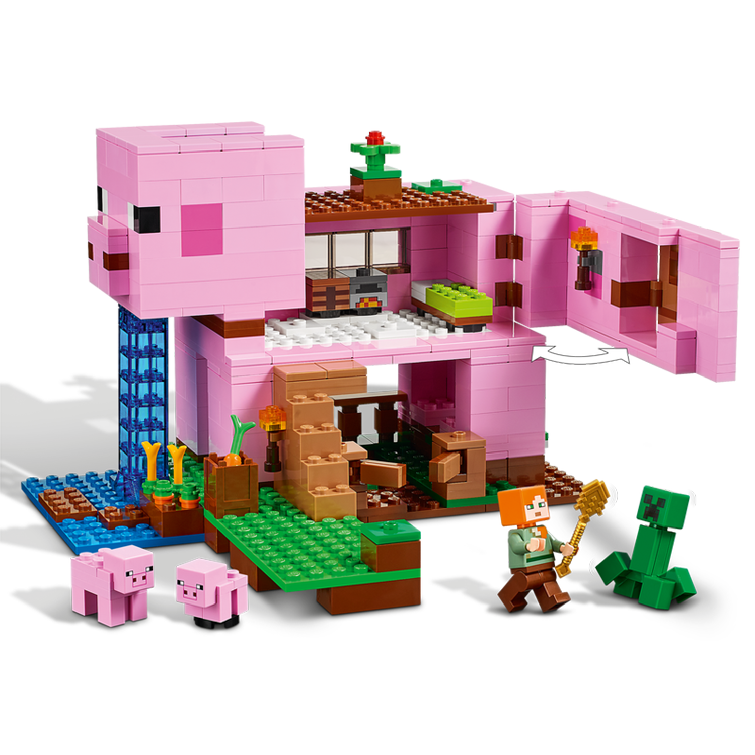 LEGO Minecraft The Pig House Kid's Building Kit Playset (490 Pieces)