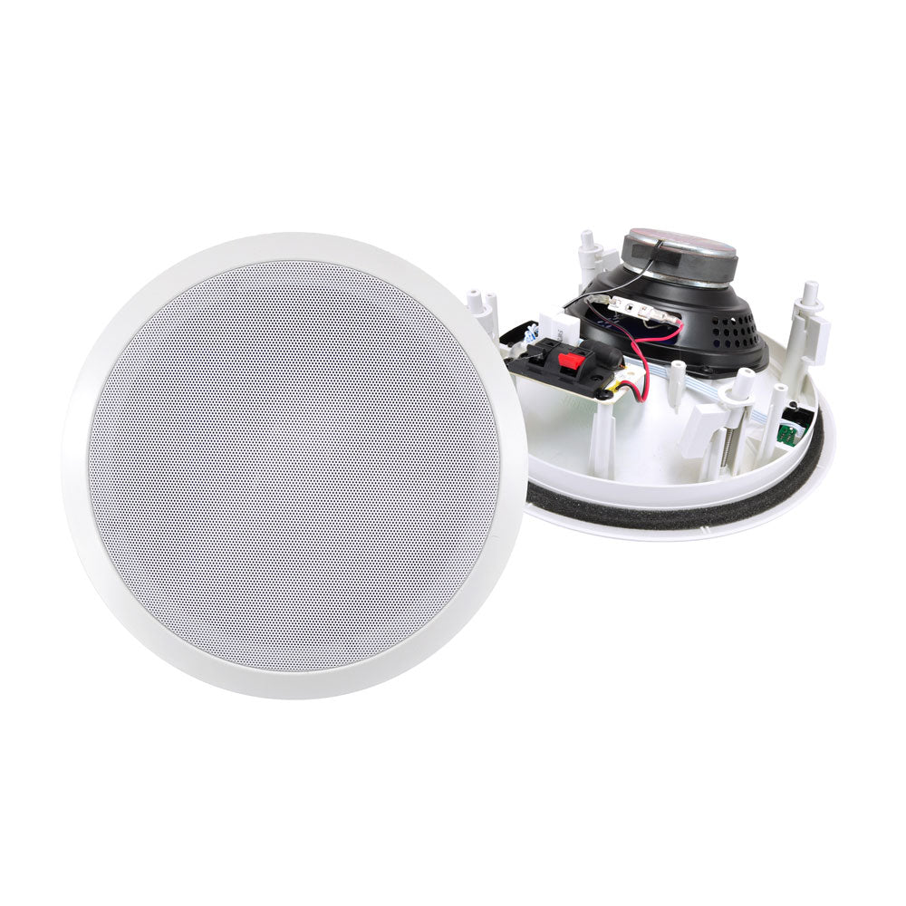 Pyle Audio 6.5 Inch 2 Way 250W Directional In Ceiling Speaker, White (8 Pack)
