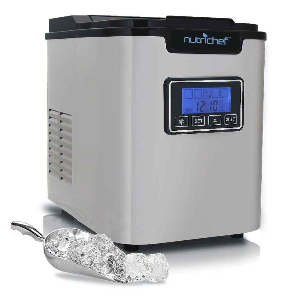 NutriChef Portable Kitchen Self Cleaning Ice Cube Maker Machine (For Parts)