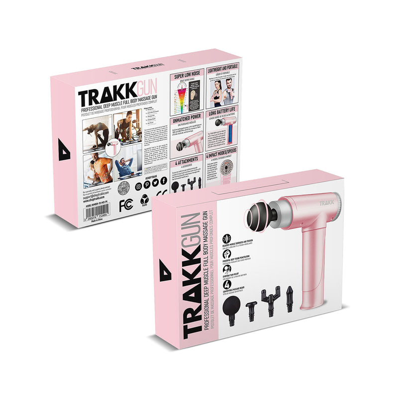 TRAKK Deep Tissue Handheld Massage Gun Therapy w/ Attachments (Open Box)