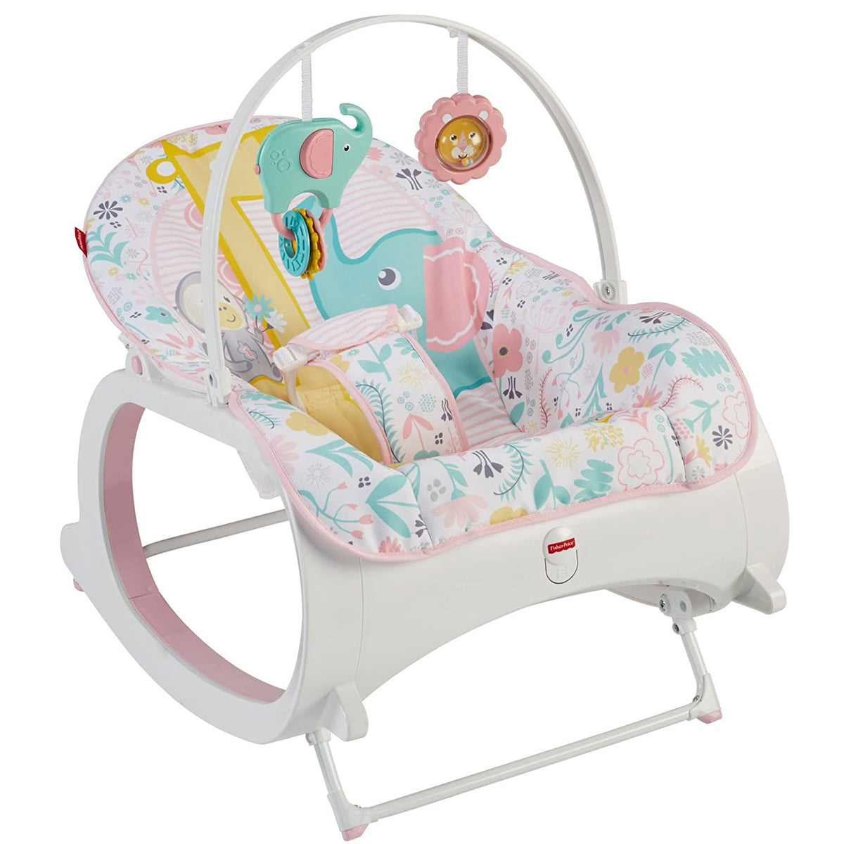 Fisher-Price Portable Vibrating Newborn to Toddler Rocking Chair Seat, Pink - VMInnovations