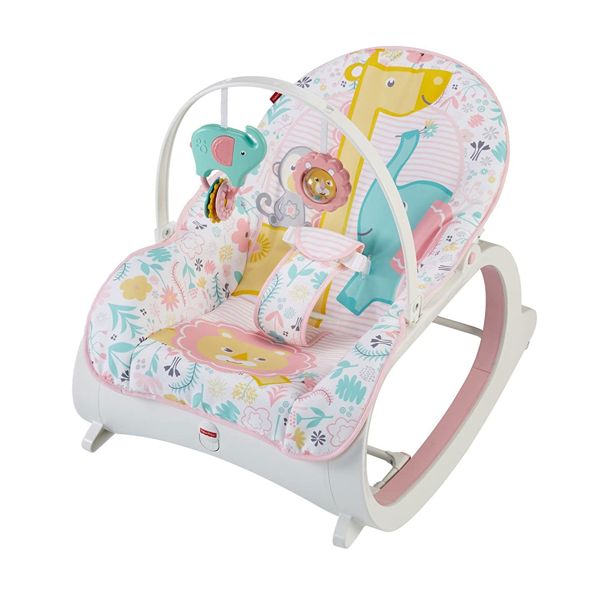 Fisher-Price Portable Vibrating Newborn to Toddler Rocking Chair Seat, Pink - VMInnovations