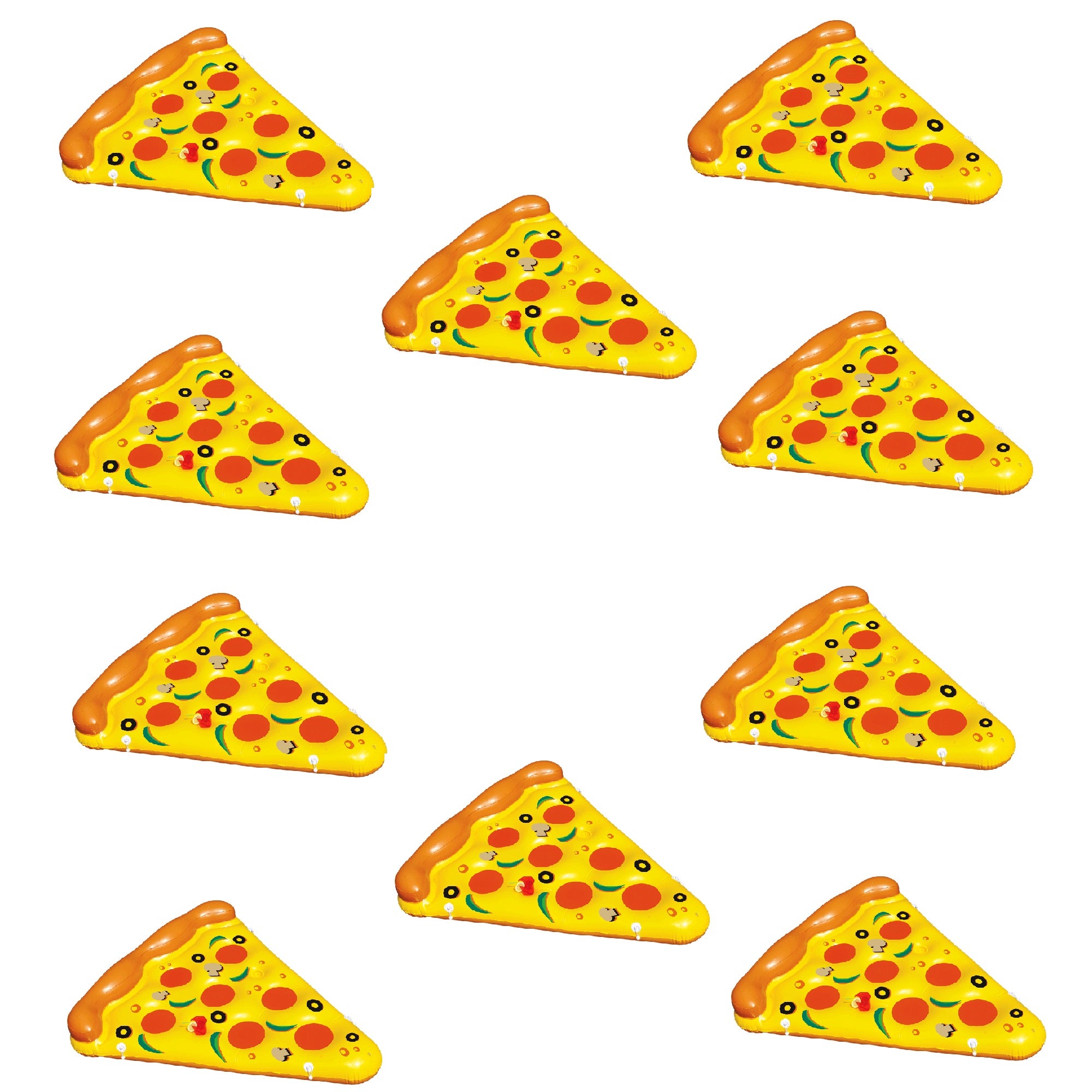 Swimline Pizza Slice Inflatable Giant Swimming Pool Float Raft (10 Pack)