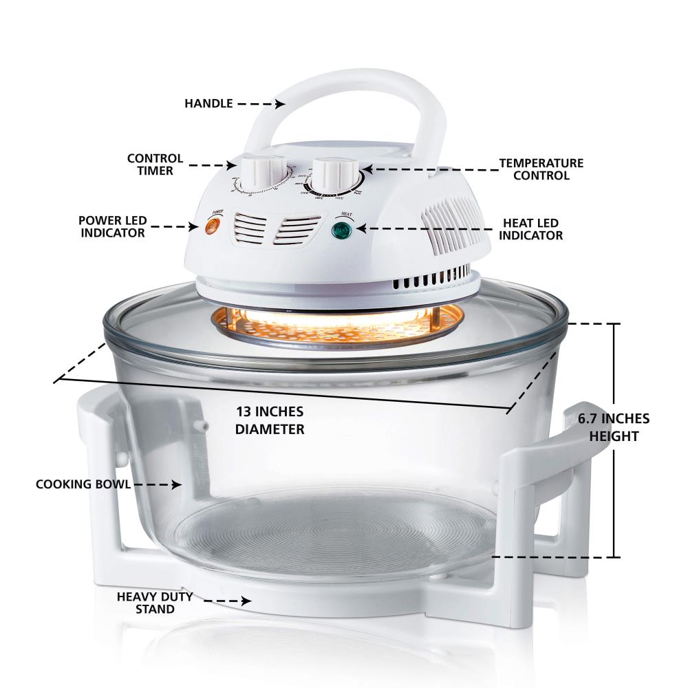 NutriChef Halogen 13 Quart Oven Air Fryer/Infrared Convection Cooker (2 Pack)