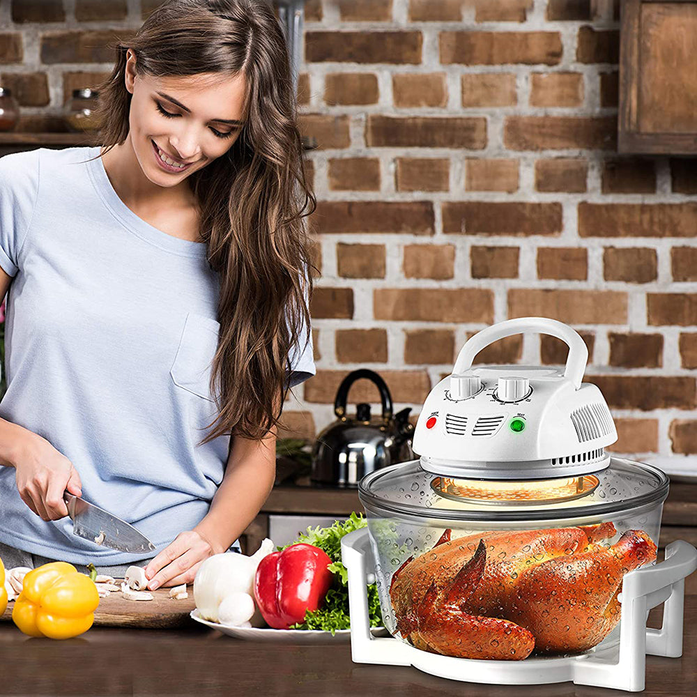 NutriChef PKAIRFR48 Kitchen Countertop 13 Quart Air Fryer Convection Oven