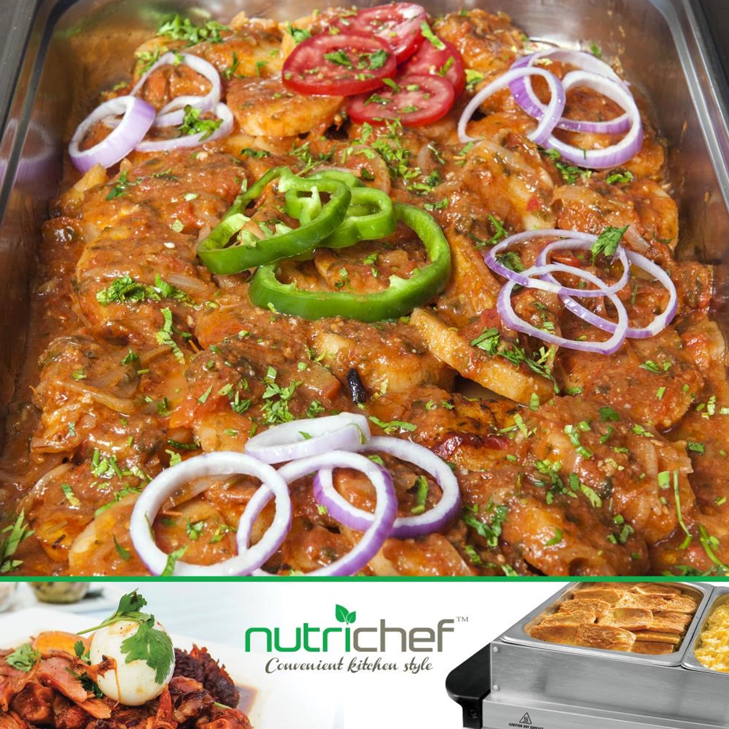 NutriChef Portable 3 Pot Electric Hot Plate Buffet Warmer Serving Dish(Open Box) - VMInnovations