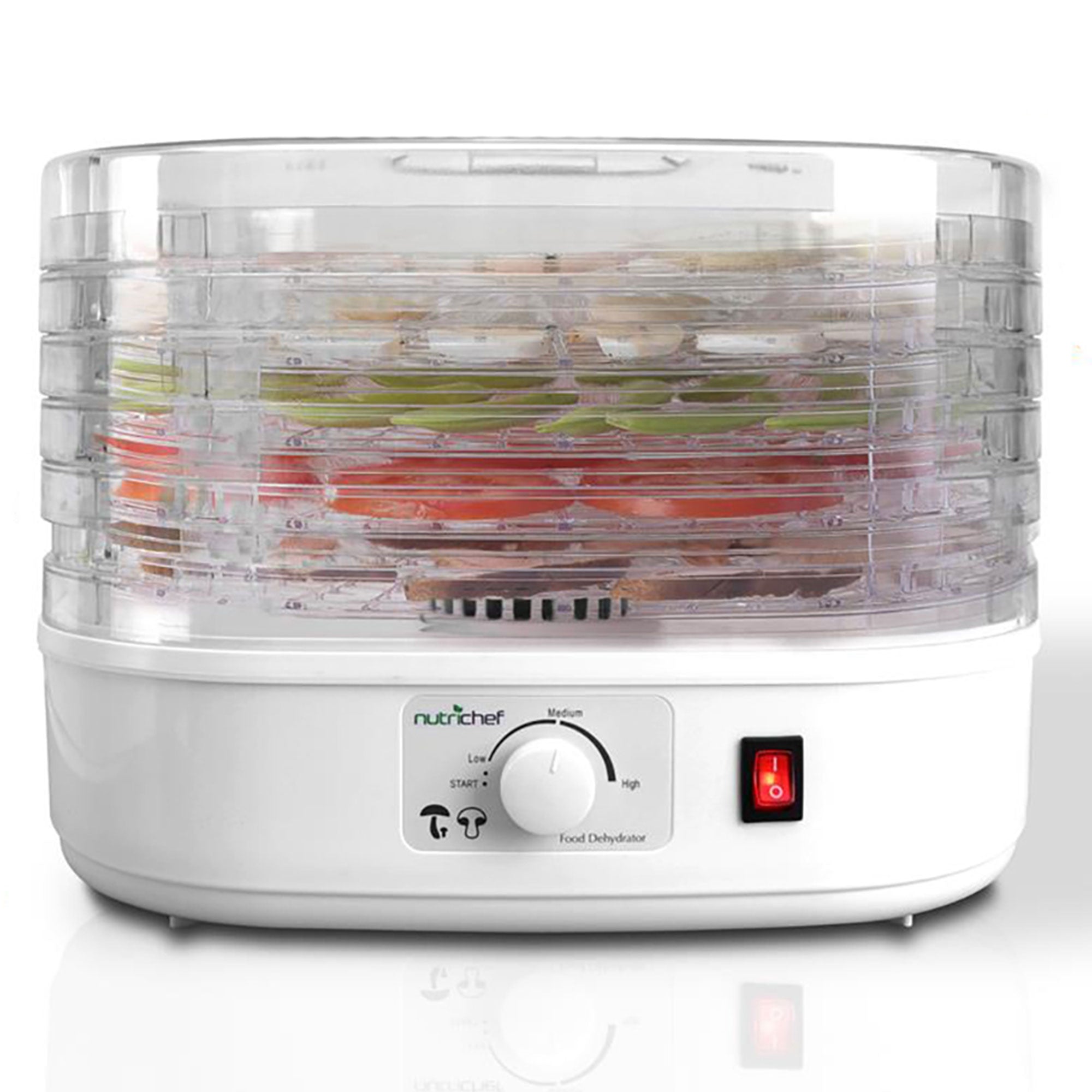 NutriChef PKFD06 Countertop 5 Tray Rack Electric Food Dehydrator Machine (Used) - VMInnovations