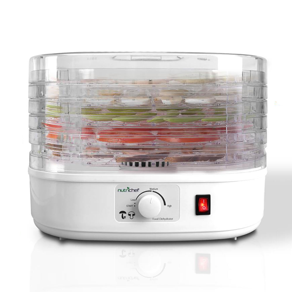 NutriChef Kitchen Countertop 5 Tray Electric Food Dehydrator Machine (4 Pack)