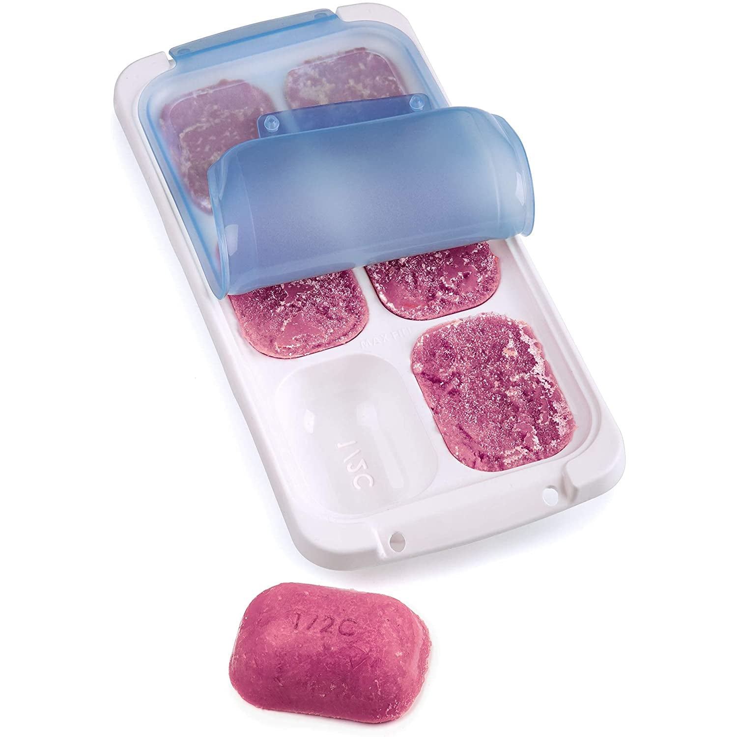 PrepWorks Dishwasher-Suitable Food Storage Freezer Pod Tray with Lid 4 Piece Set
