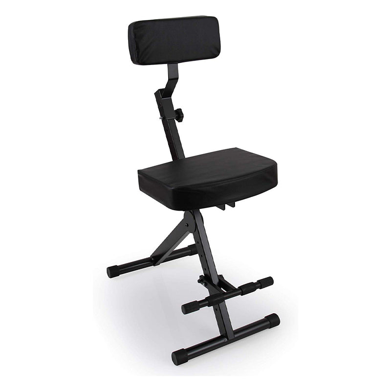 Pyle PKST70 Performer Chair Seat Portable Stool w/ Height Adjustable Foot Rest