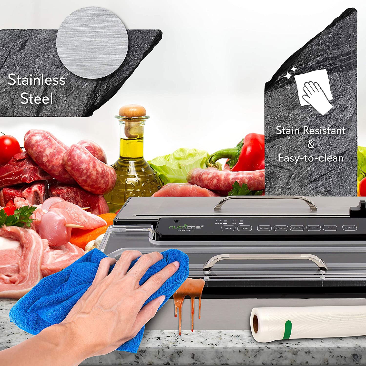 NutriChef Kitchen Pro Food Electric Vacuum Sealer Preserver System (Used) - VMInnovations