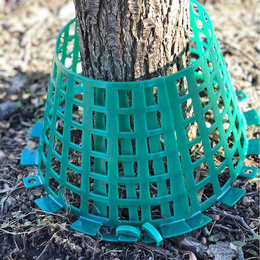 Plant Knight Tree Trunk Guard Protector for Garden Protection, Green (24 Pack)