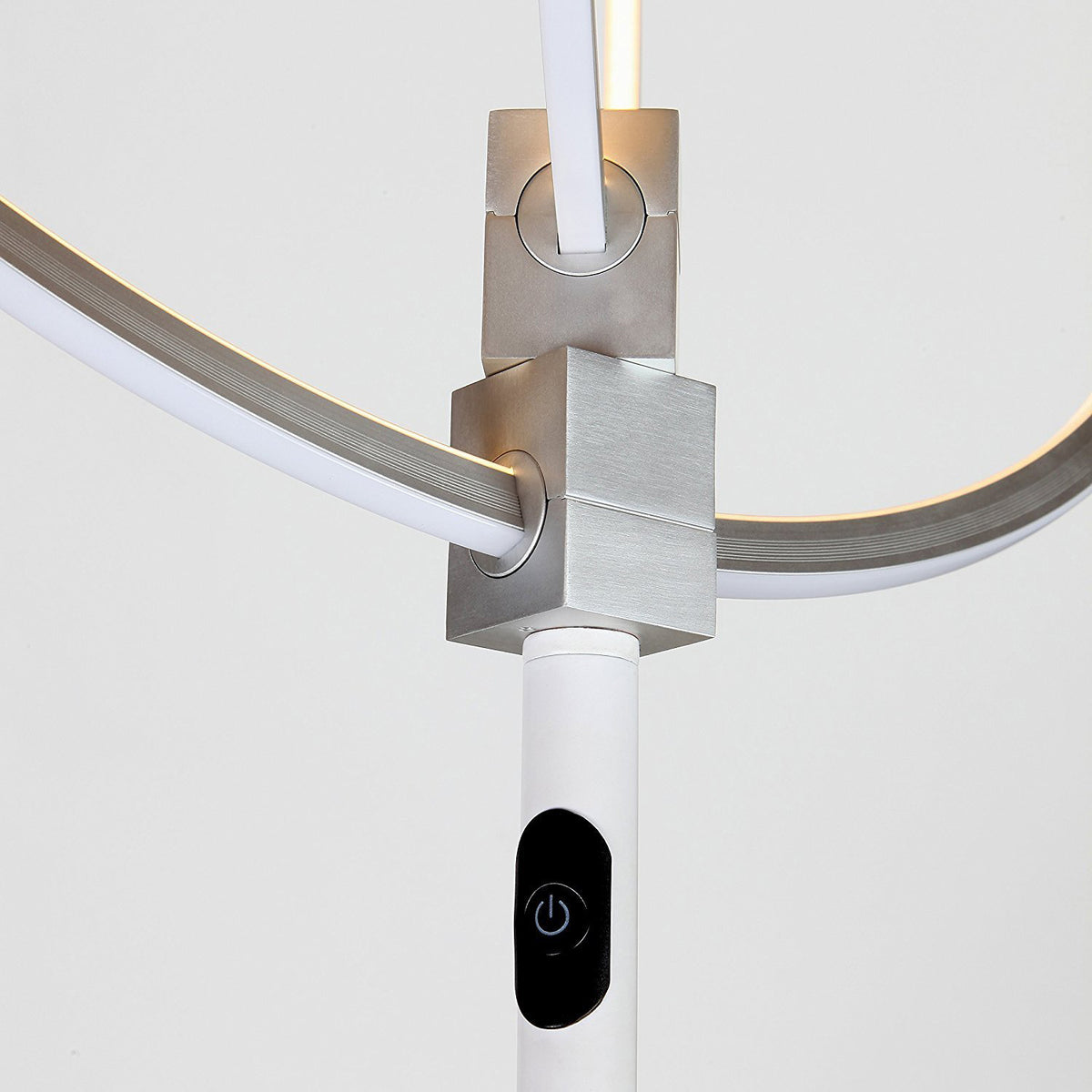 Brightech Eclipse Modern 20 Watt LED Touch Dimmer Floor Lamp, White (For Parts)