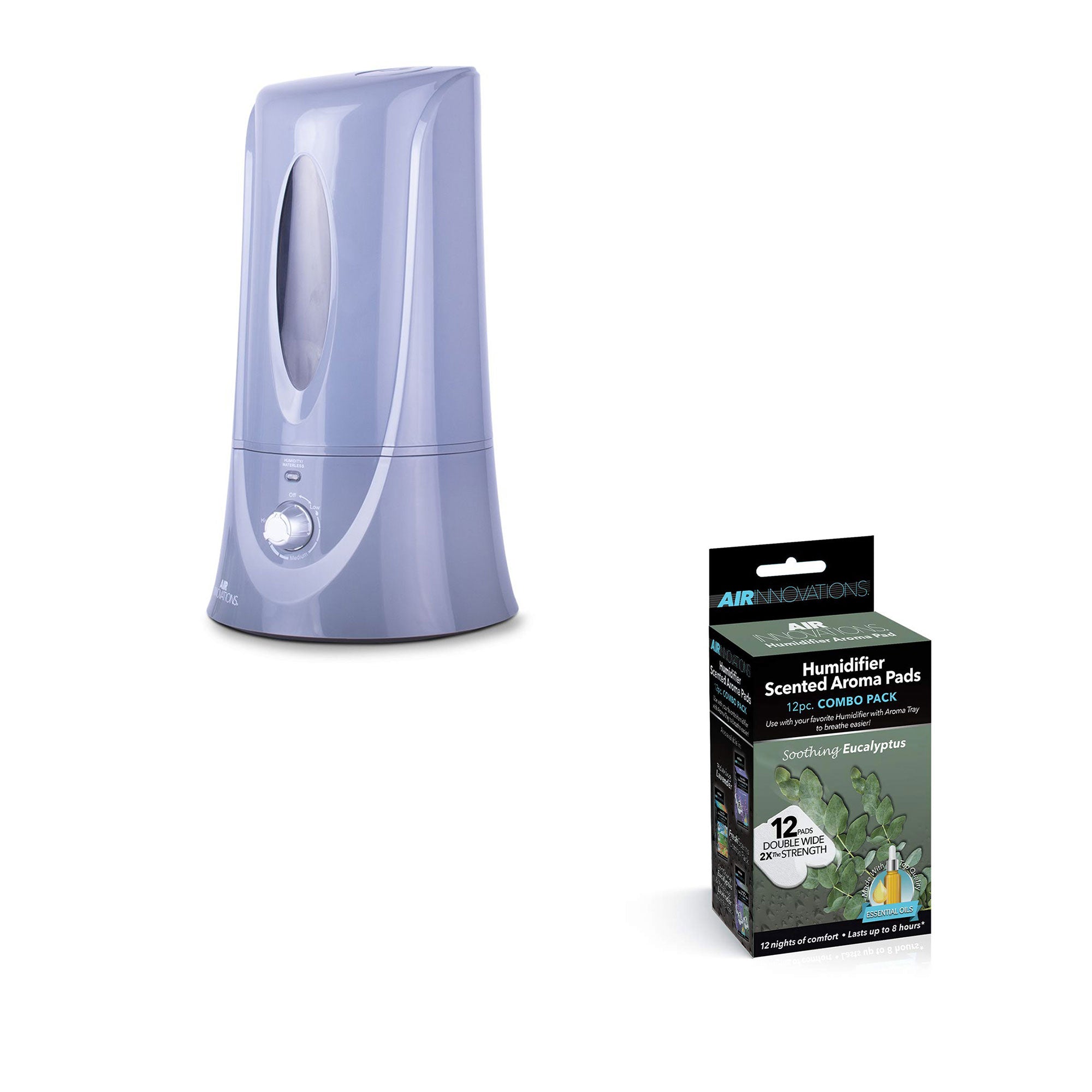 Air Innovations 1.1 Gal Cool Mist Humidifier w/ Aromatherapy Refill, Eucalyptus