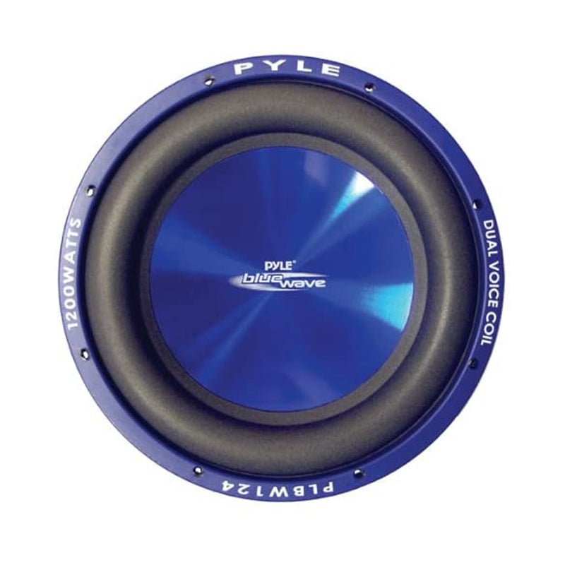 Pyle PLBW104 10 Inch 1000 Watt Injection Molded Cone Car Audio Subwoofer, Blue