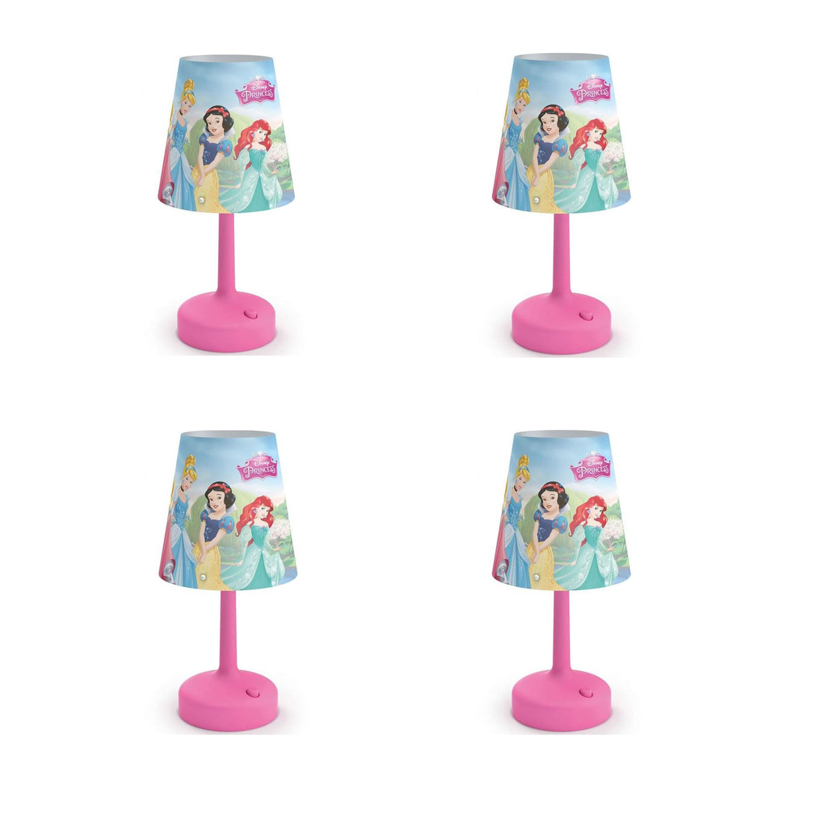 Philips Disney Princess Castle Cinderella Snow White Belle Aurora Lamp (4 Pack)