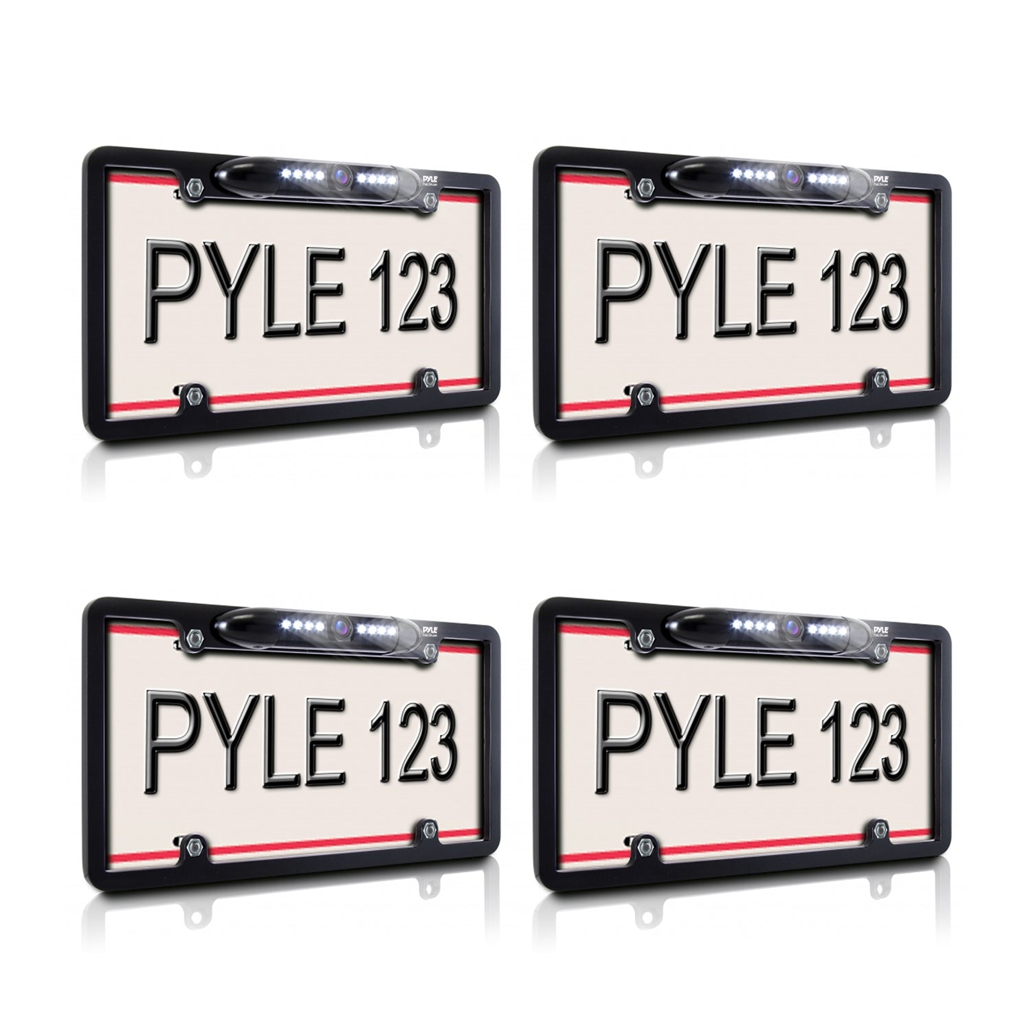 Pyle Universal Waterproof Rear Backup Nightvision Camera Monitor System (4 Pack)