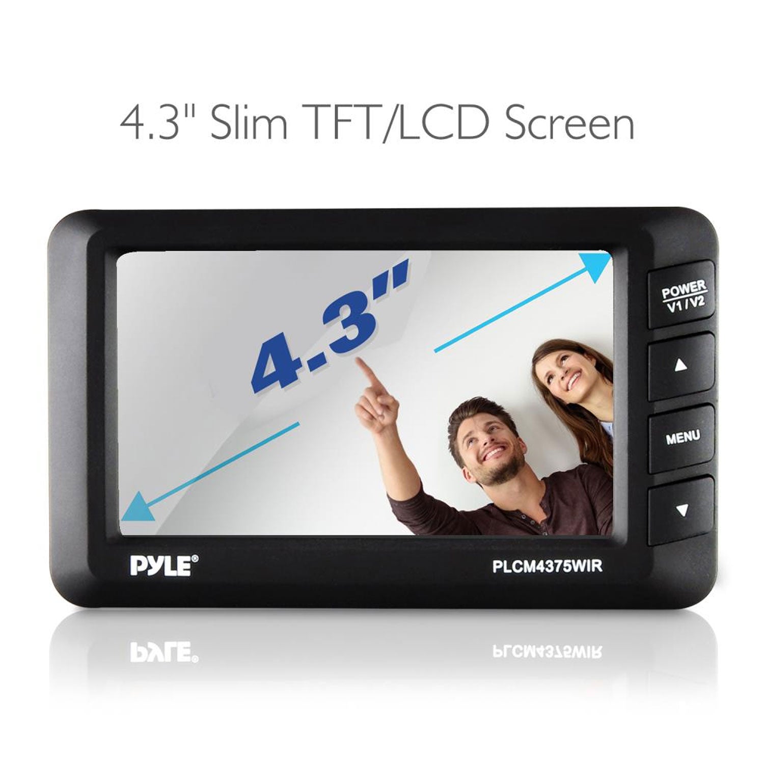 Pyle Adjustable Rearview Backup Car Camera with 4.3 Inch Monitor (Open Box)