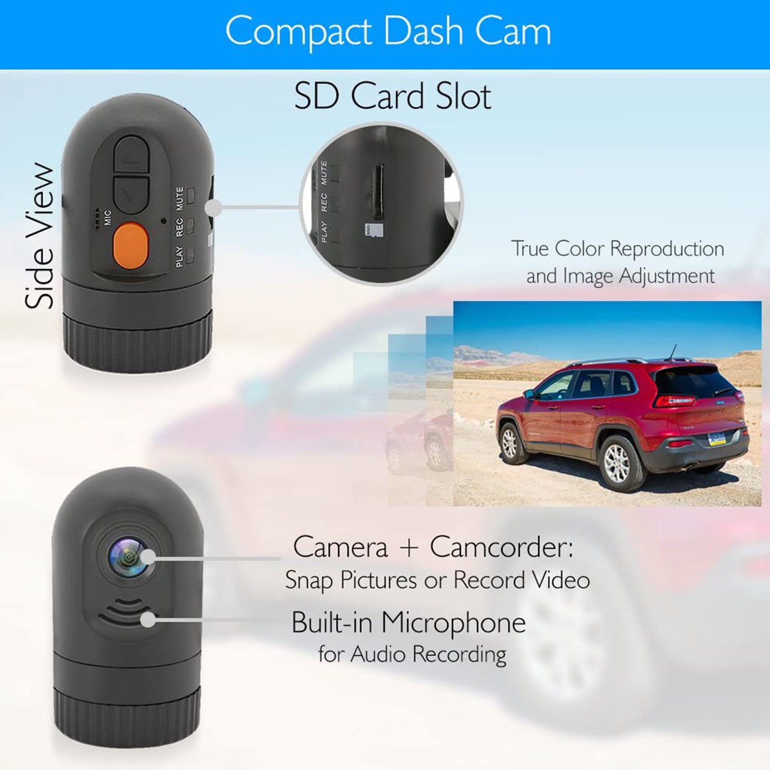 Pyle 7.4 Inch HD Video Recording System Rearview Mirror Monitor, Black (2 Pack) - VMInnovations