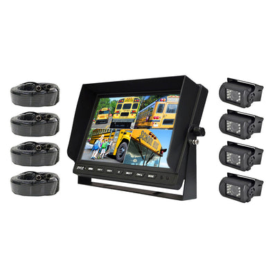 Pyle Weatherproof Rearview Backup System w/ 4 Cameras & 10 Inch Monitor (2 Pack)