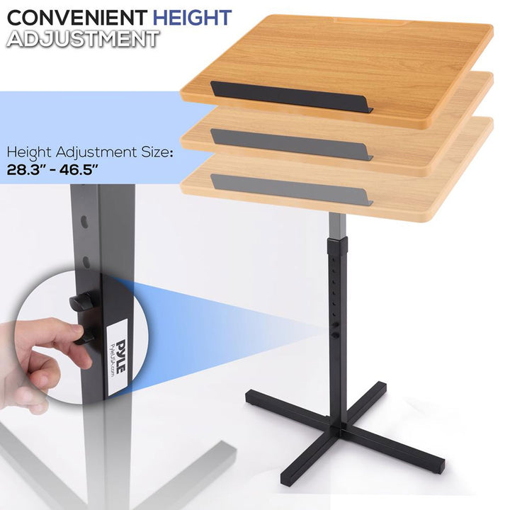Pyle Portable Adjustable Lectern Presentation Podium Stand with Laptop Holder - VMInnovations