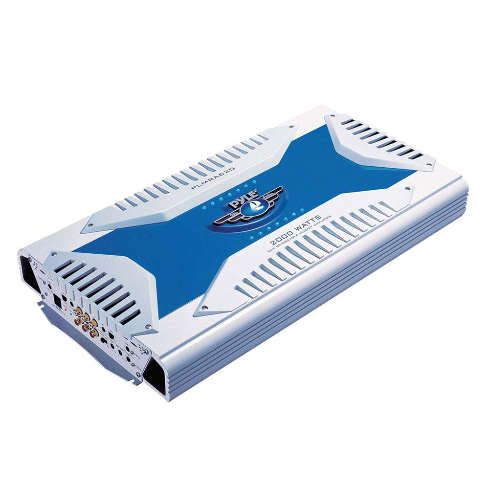 Pyle PLMRA620 Elite Series 6 Channel 2000 W Audio Waterproof Amplifier (2 Pack)