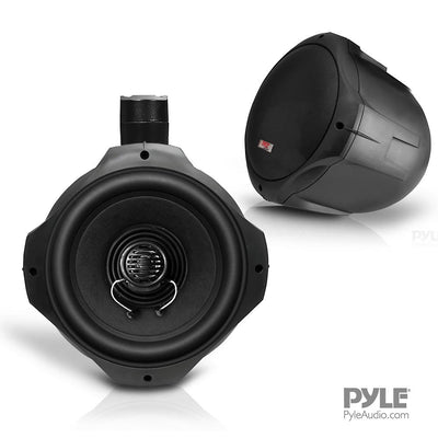 Pyle PLMRB65 6.5 Inch 200 Watt Marine Dual Tower Wakeboard Speakers, Black