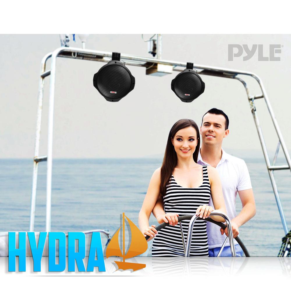 Pyle PLMRB65 6.5 Inch 200 Watt Marine Dual Tower Wakeboard Speakers (4 Pack)