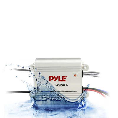 Pyle PLMRMB2CW Waterproof Bluetooth 400 W Marine Power Audio Amplifier (4 Pack)