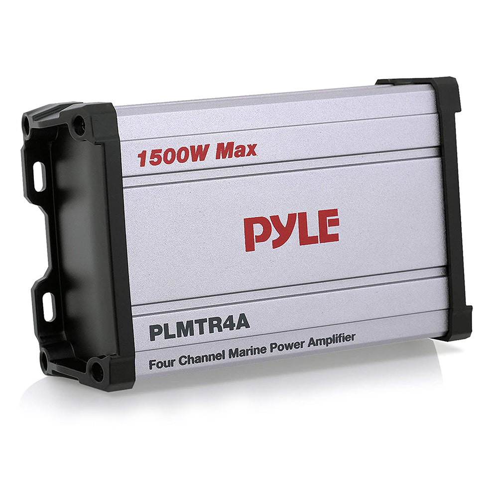 Pyle Waterproof 1500 W 4 Channel Marine Power Audio Amplifier for Boats (4 Pack) - VMInnovations