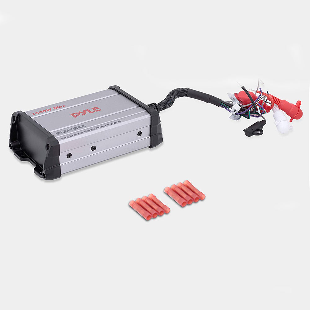 Pyle Waterproof 1500 W 4 Channel Marine Power Audio Amplifier for Boats (4 Pack) - VMInnovations