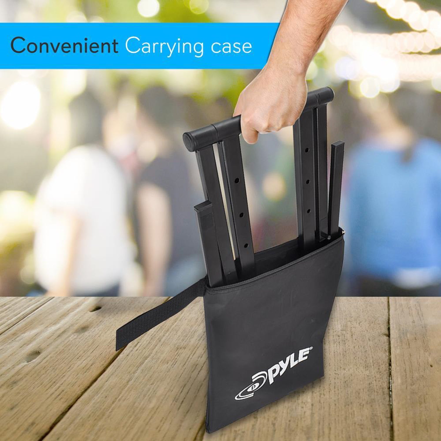 Pyle Universal Portable Foldable Professional DJ Laptop Stand w/ Accessory Tray - VMInnovations
