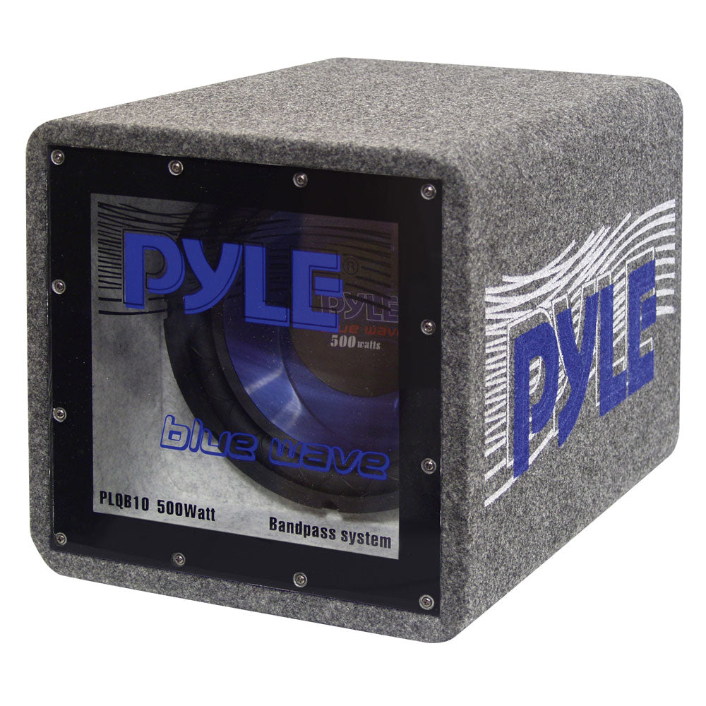 Pyle PLQB10 500W Car Audio Speaker Subwoofer Bandpass Enclosure System (2 Pack) - VMInnovations