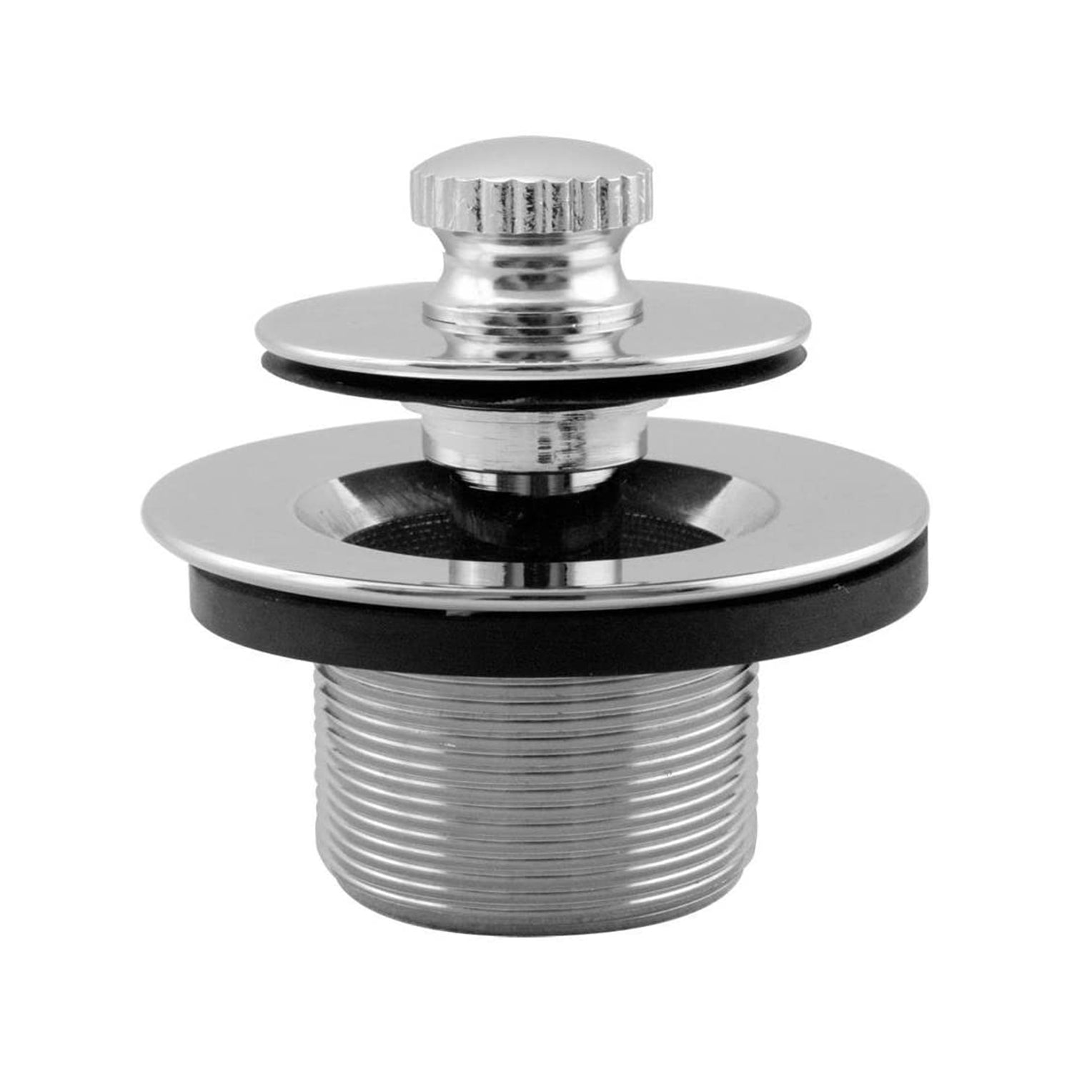 Westbrass 1.25 Inch Fine Thread Twist and Close Bathroom Drain Plug, Chrome - VMInnovations