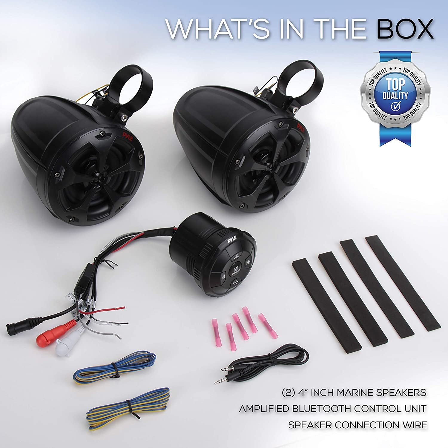 Pyle 2 Way 4 Inch Off Road Bluetooth 800W Waterproof Marine Speakers (Open Box) - VMInnovations