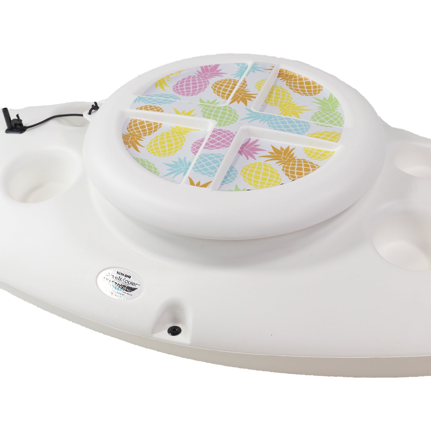 CreekKooler 30 Qt Floating Insulated Beverage Kayak White Cooler w/ 8' Rope - VMInnovations